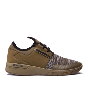 Womens Supra Low Top Shoes FLOW RUN Olive Multi/olive | AU-23701